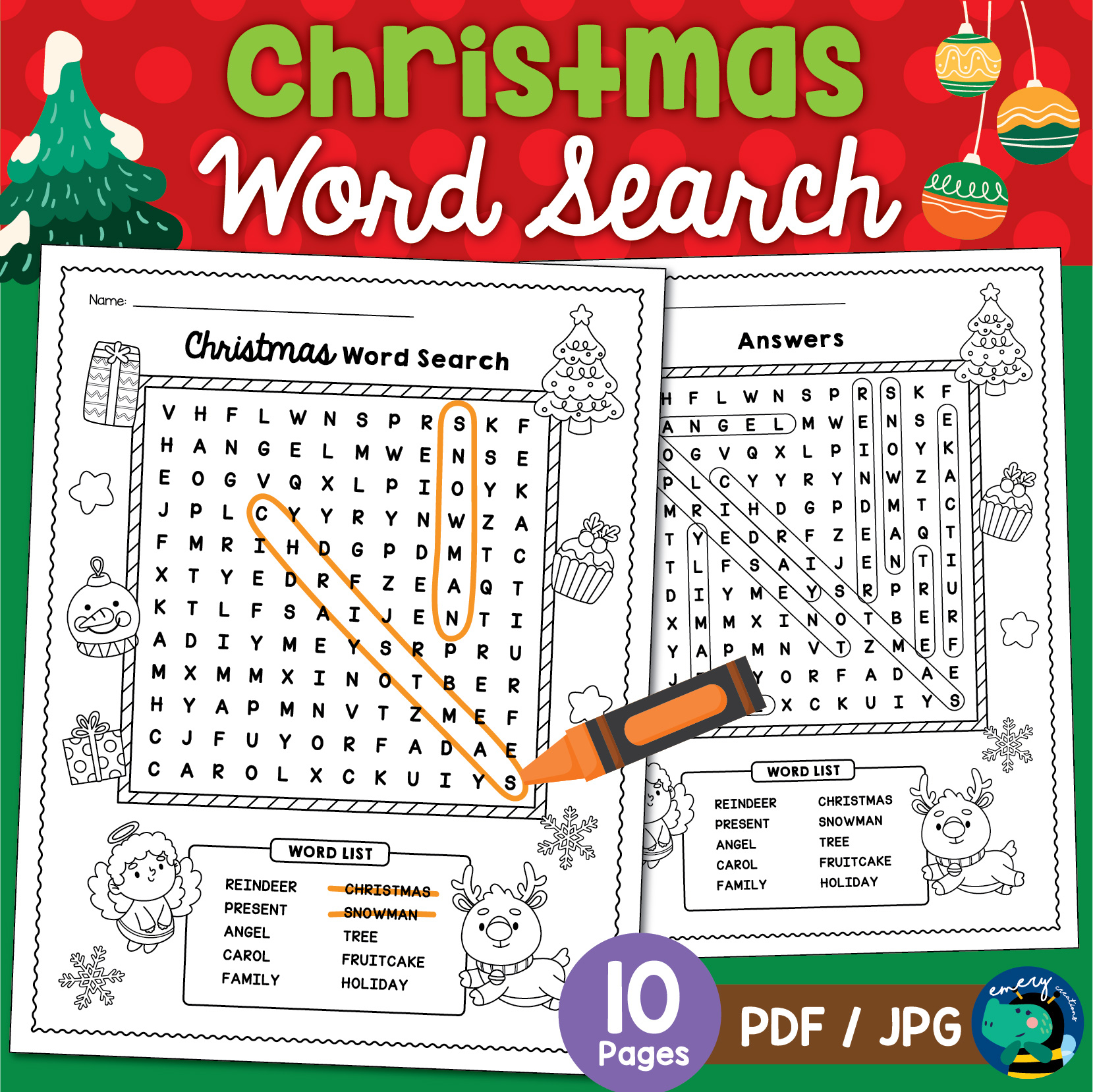 Christmas Free Word Search Printable