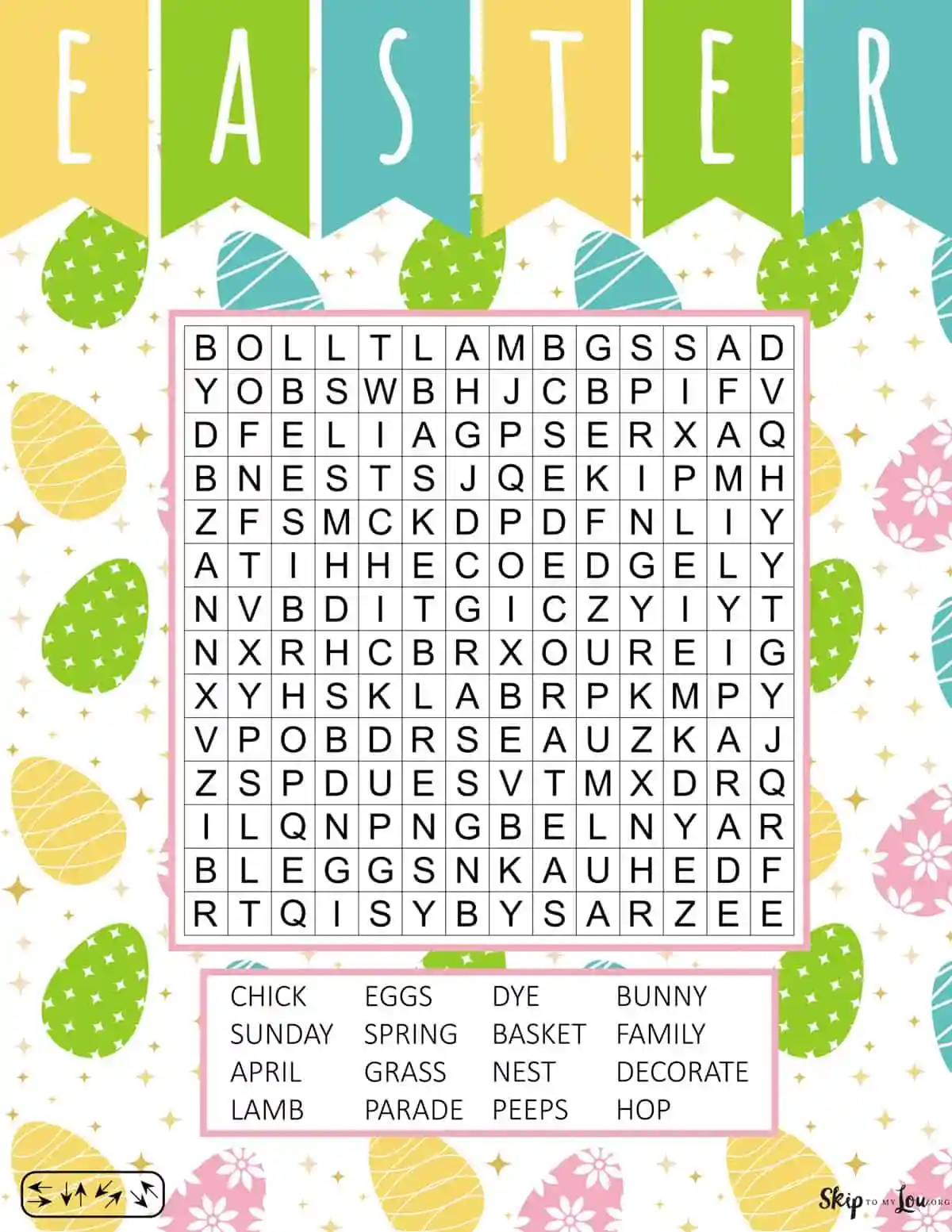 Easter Word Search Free Printable No Download