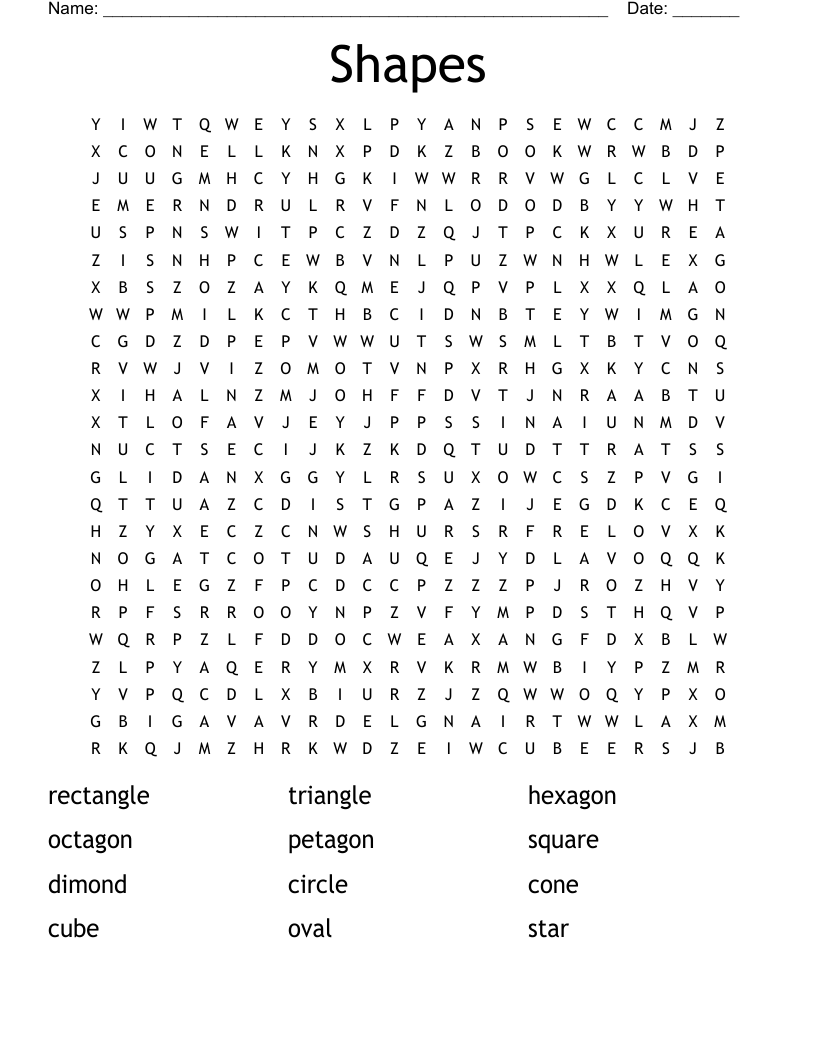 Colors And Shapes Word Search WordMint Colors And Shapes Word Search WordMint