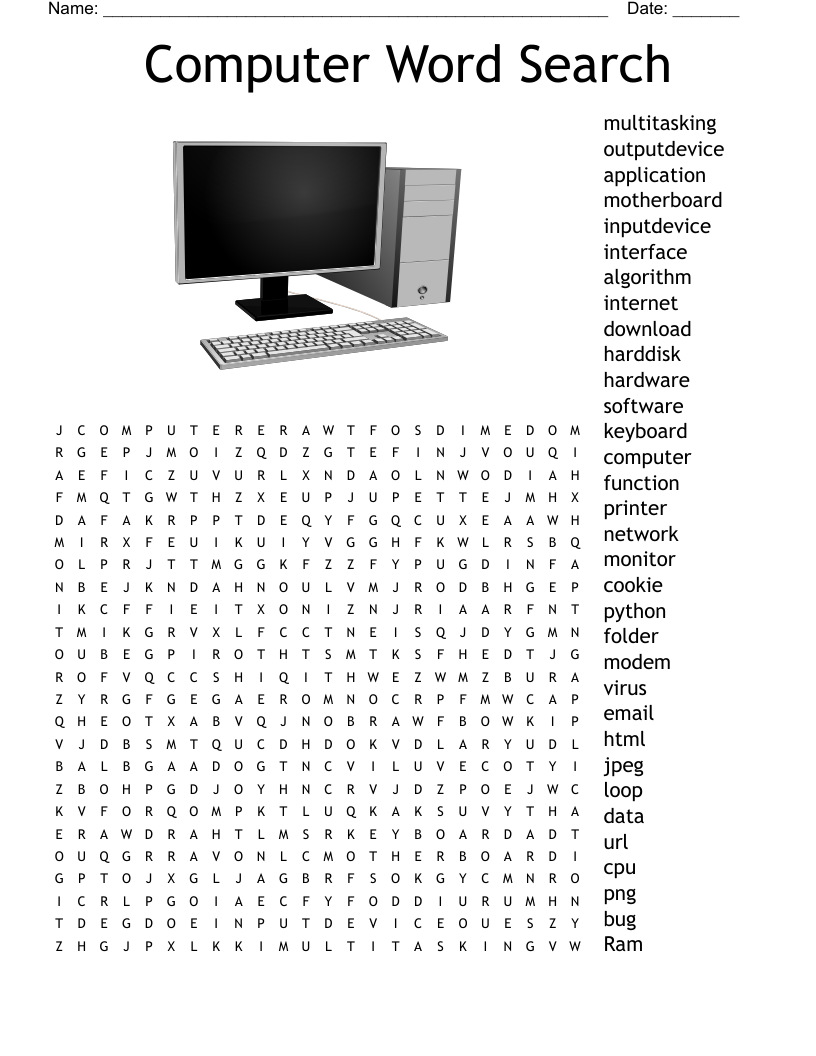 Computer Word Search WordMint