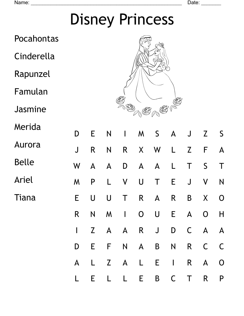 Easy Printable Word Searches For Kids