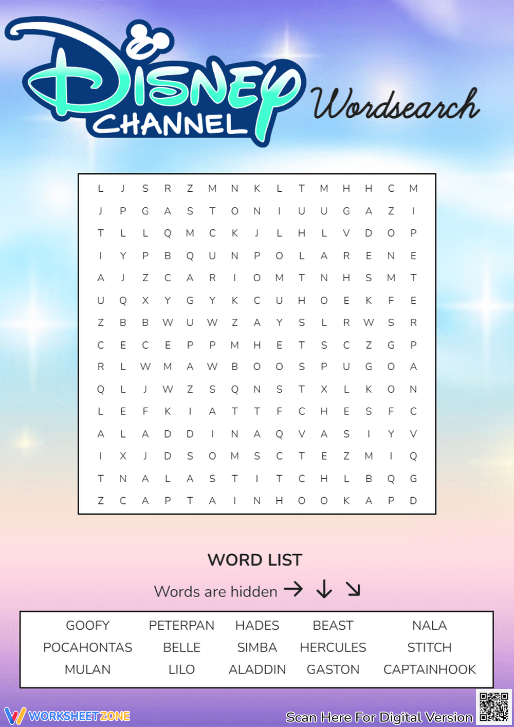 Disney Word Search Online