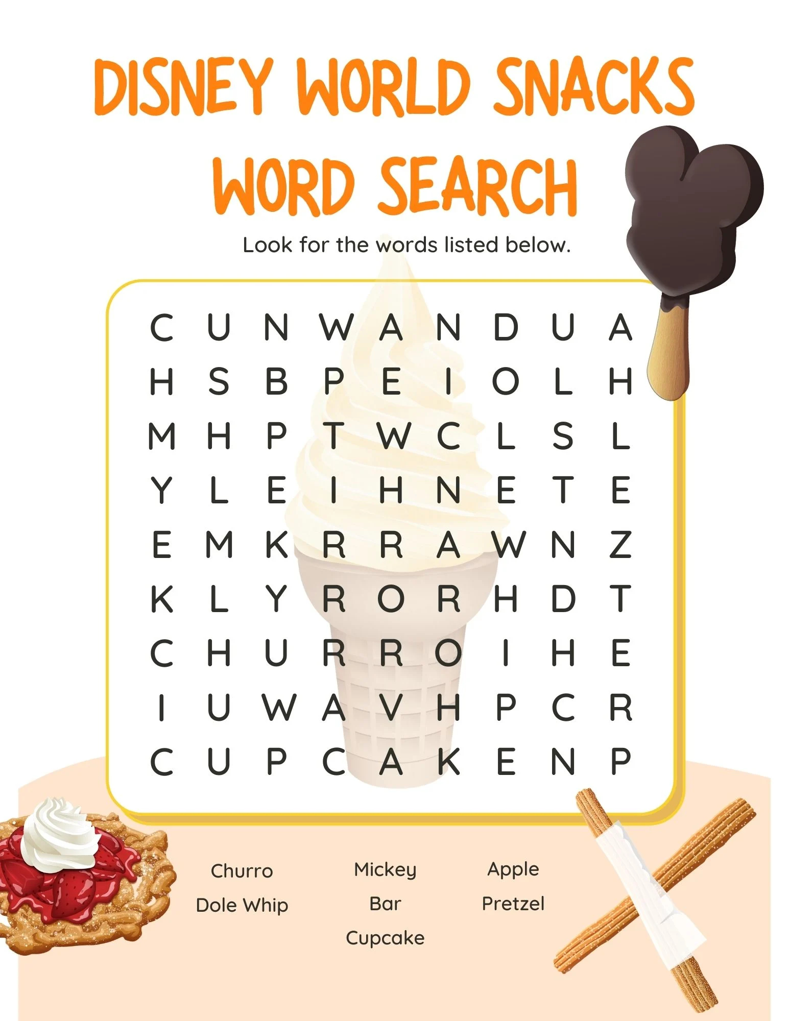 Disney Word Search Printable