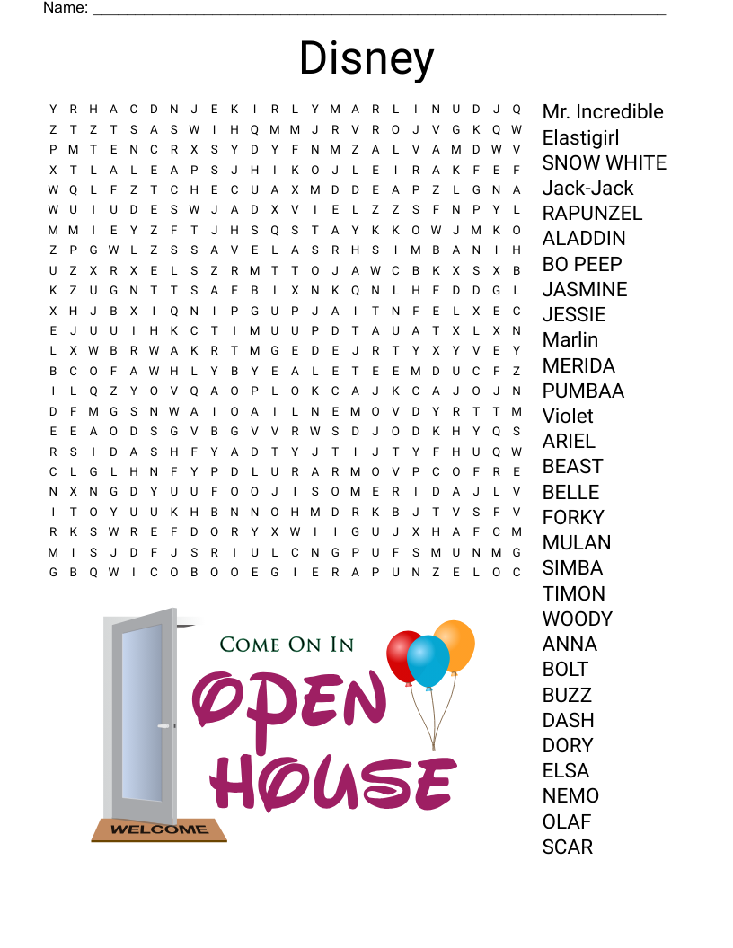 DISNEY WORD SEARCH WordMint
