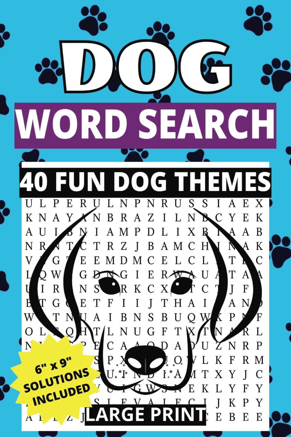Dog Themed Word Search Book For Dog Lovers Large Print Puzzles For Adults Seniors And Teens