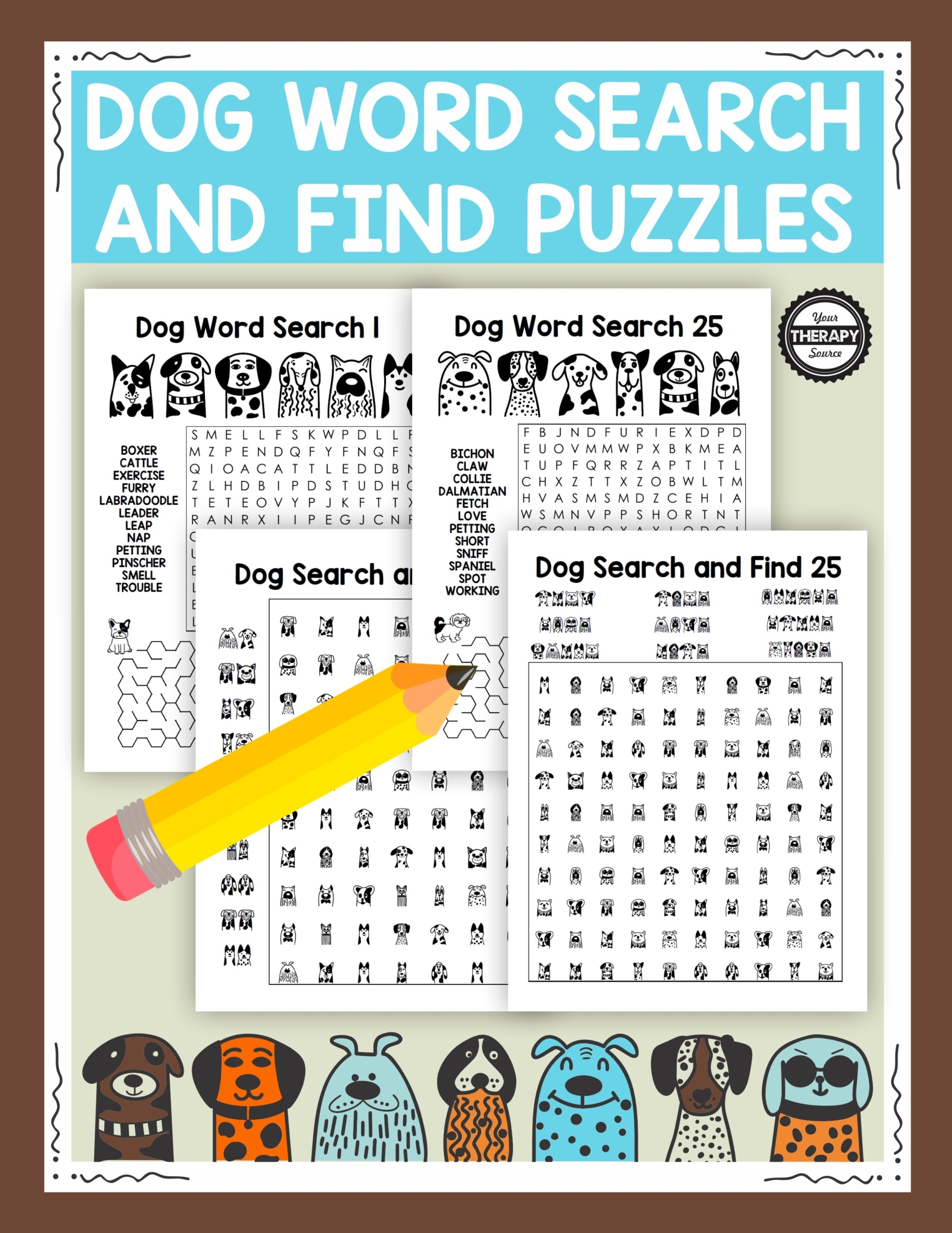 Dog Word Search Puzzle