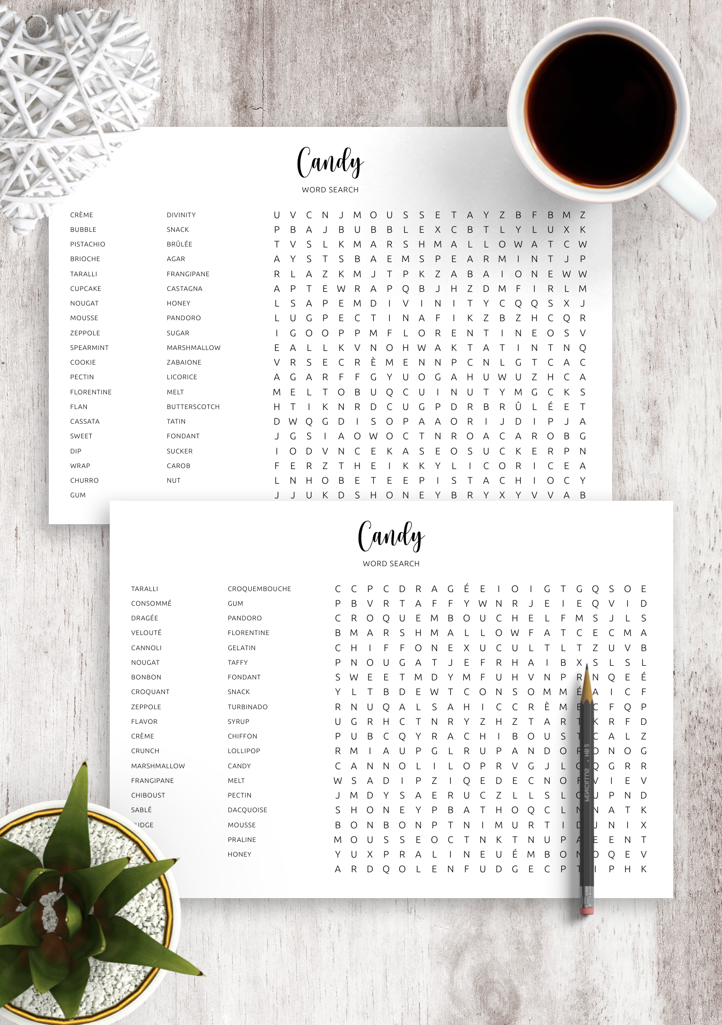 Candy Word Search Printable