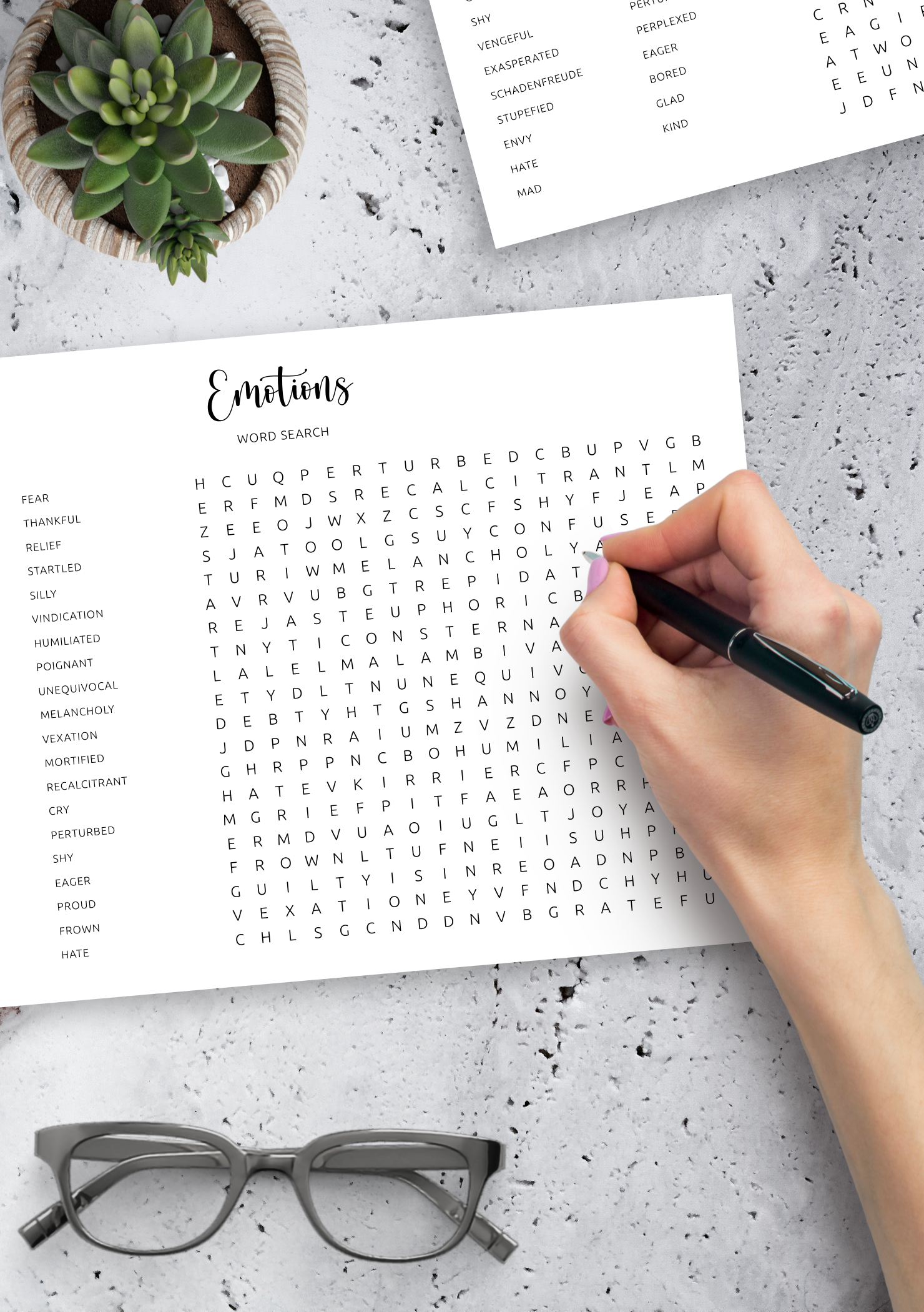 Download Printable Emotions Word Search In PDF