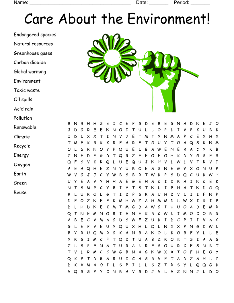 Earth Day Word Search WordMint Earth Day Word Search WordMint