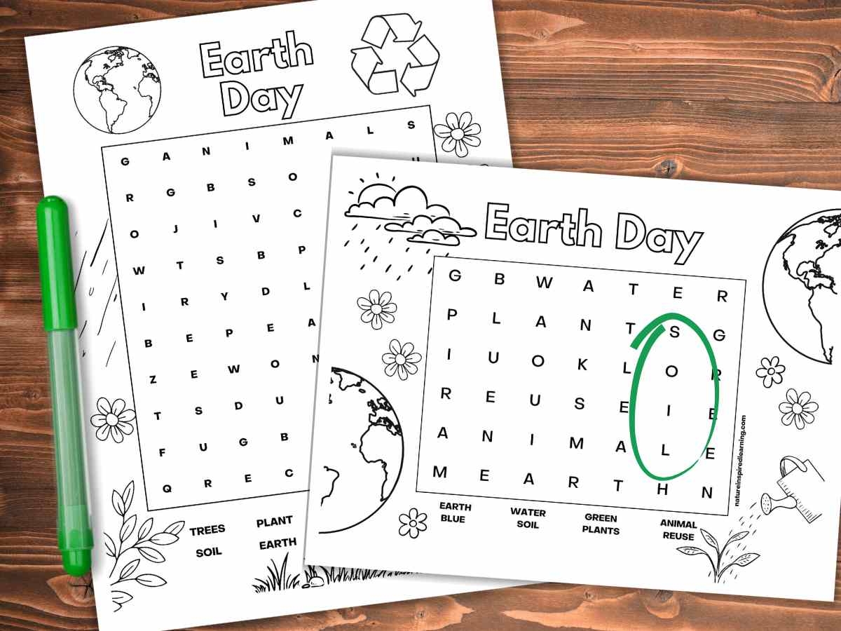 Earth Day Word Searches Nature Inspired Learning Earth Day Word Searches Nature Inspired Learning