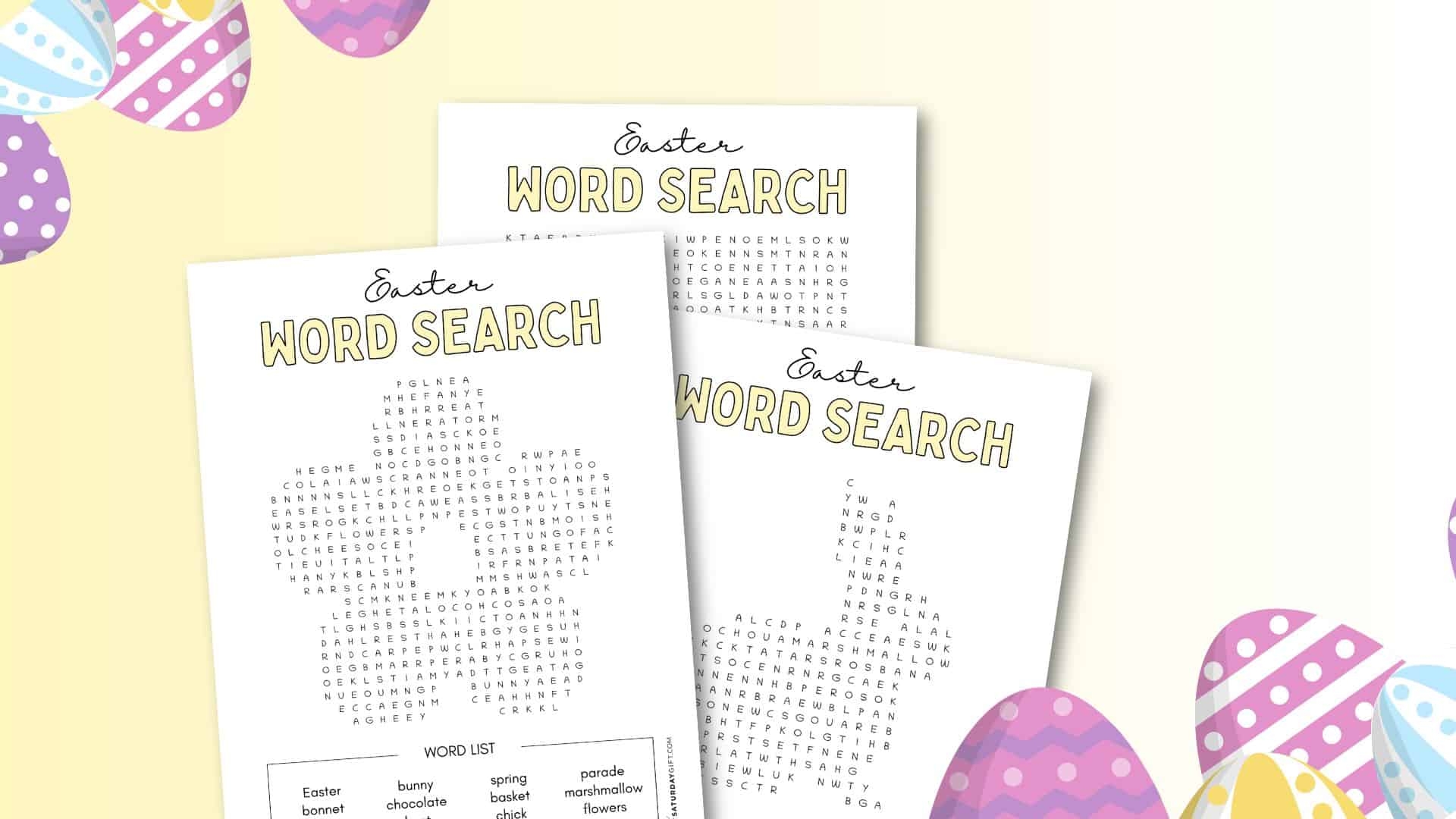 Easter Word Search Cute U0026 Free Printables SaturdayGift