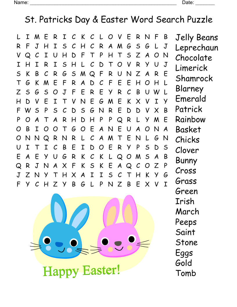 Easter Word Search WordMint