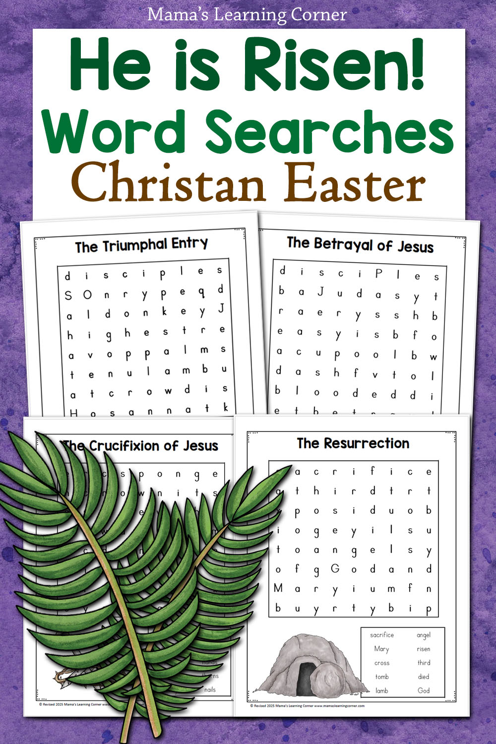 easy christian easter word search printable packet mamas