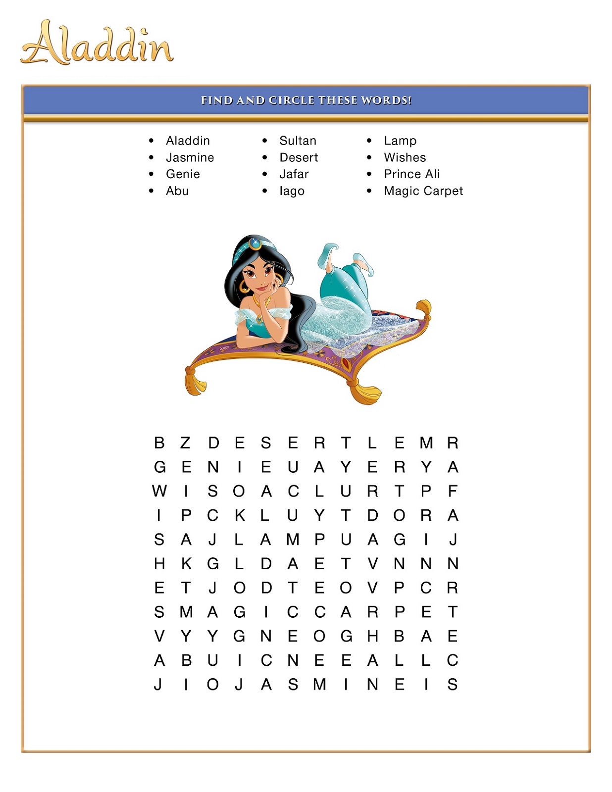 Printable Disney Word Searches For Adults