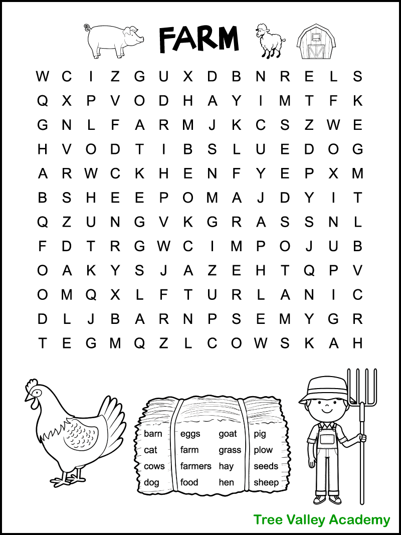 Easy Word Search Printable Free