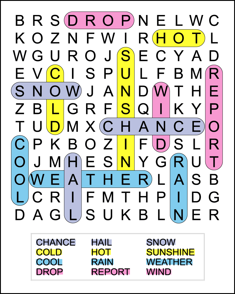 Printable Word Search For 10 Year Old