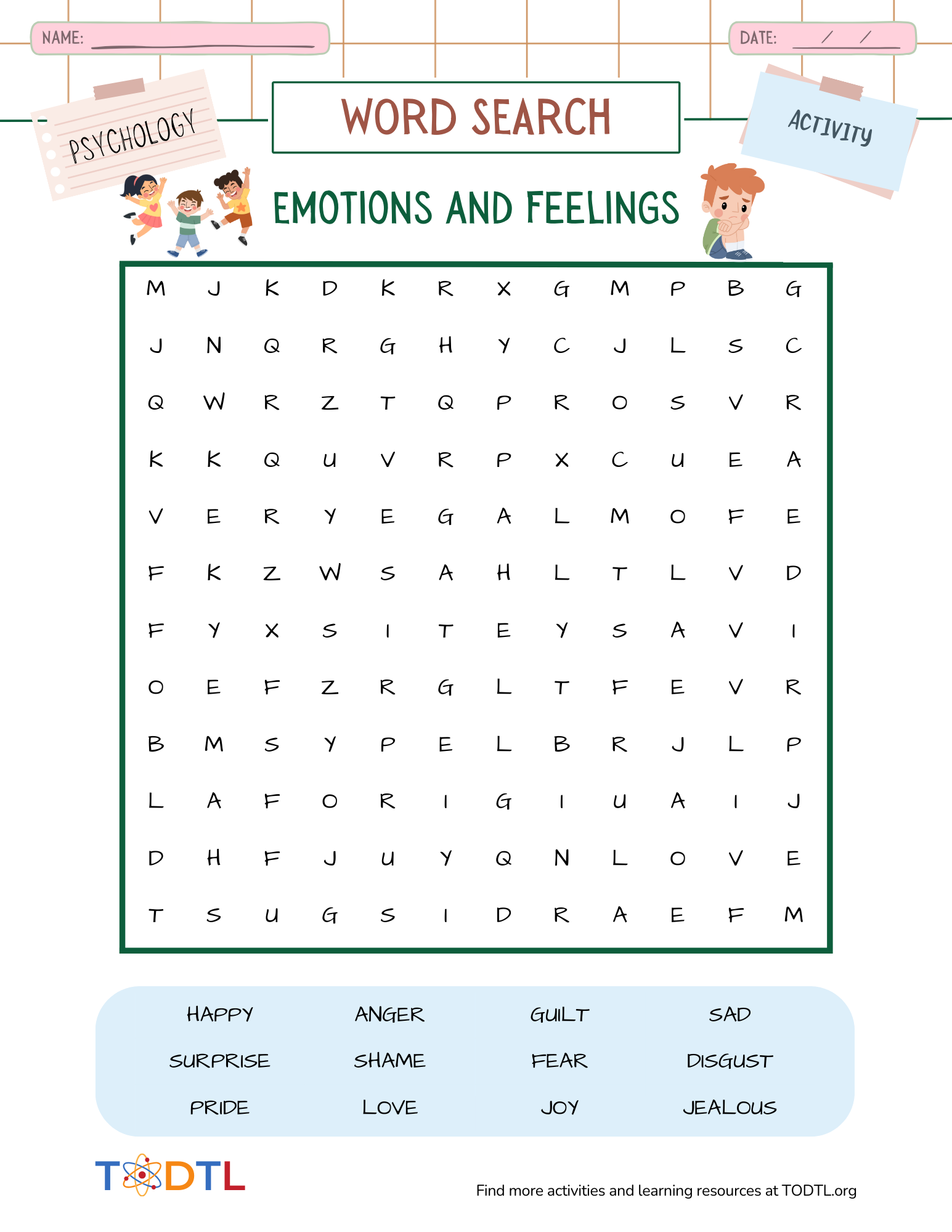 Emotions And Feelings TODTL ORG