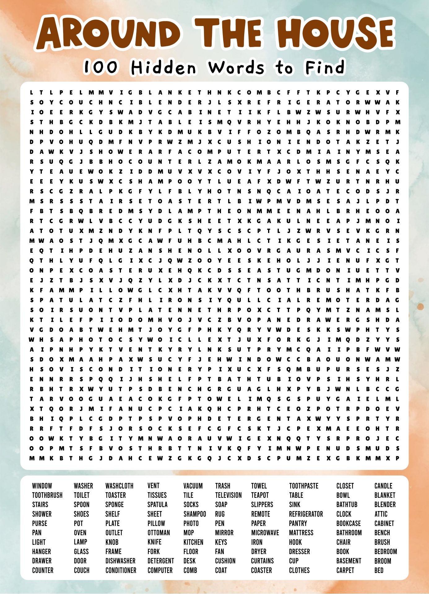 Extreme Word Search Printable