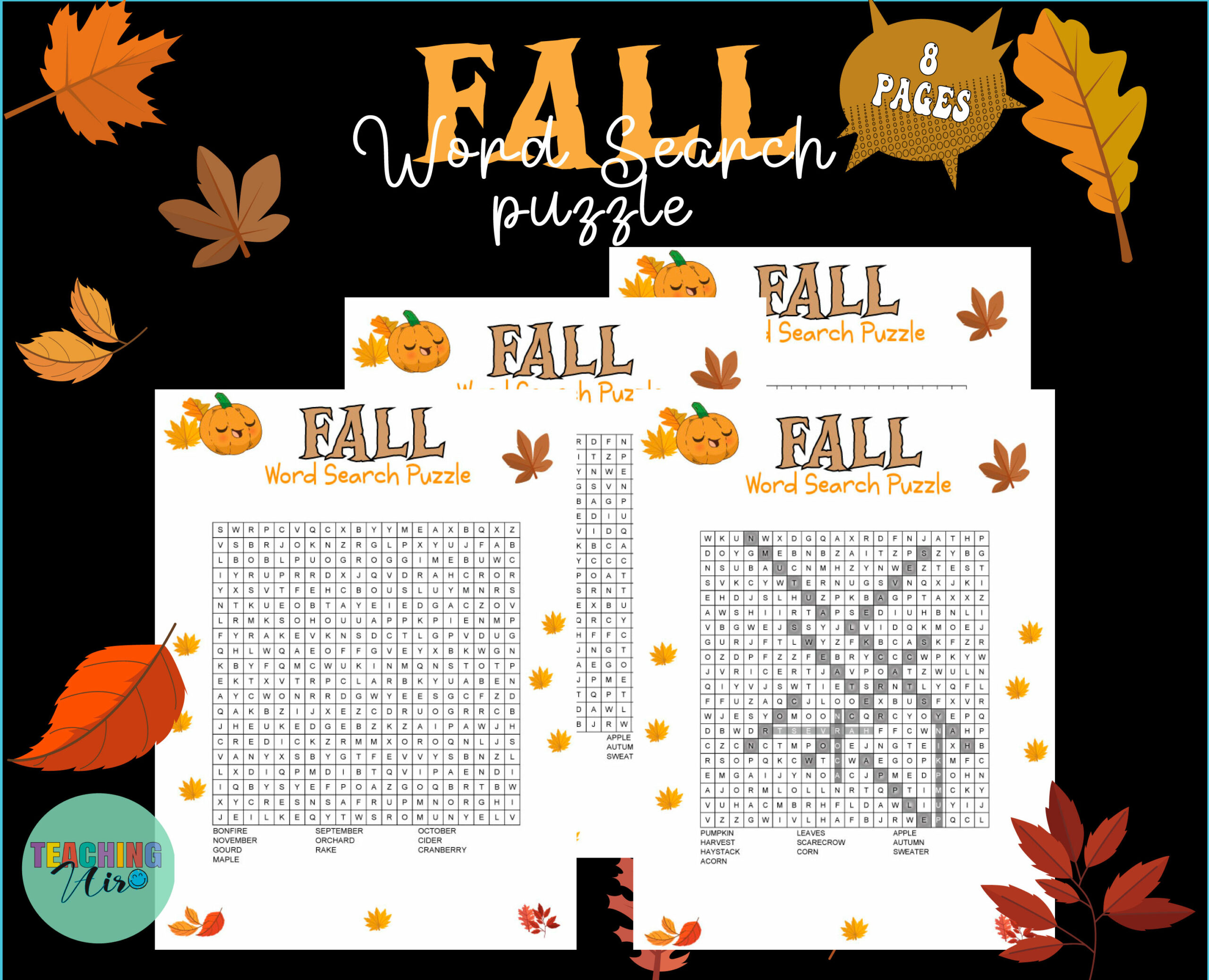 Fall Autumn Word Search Puzzle For Kids Fall Activities U0026 Fall Themed Vocabs Made By Teachers