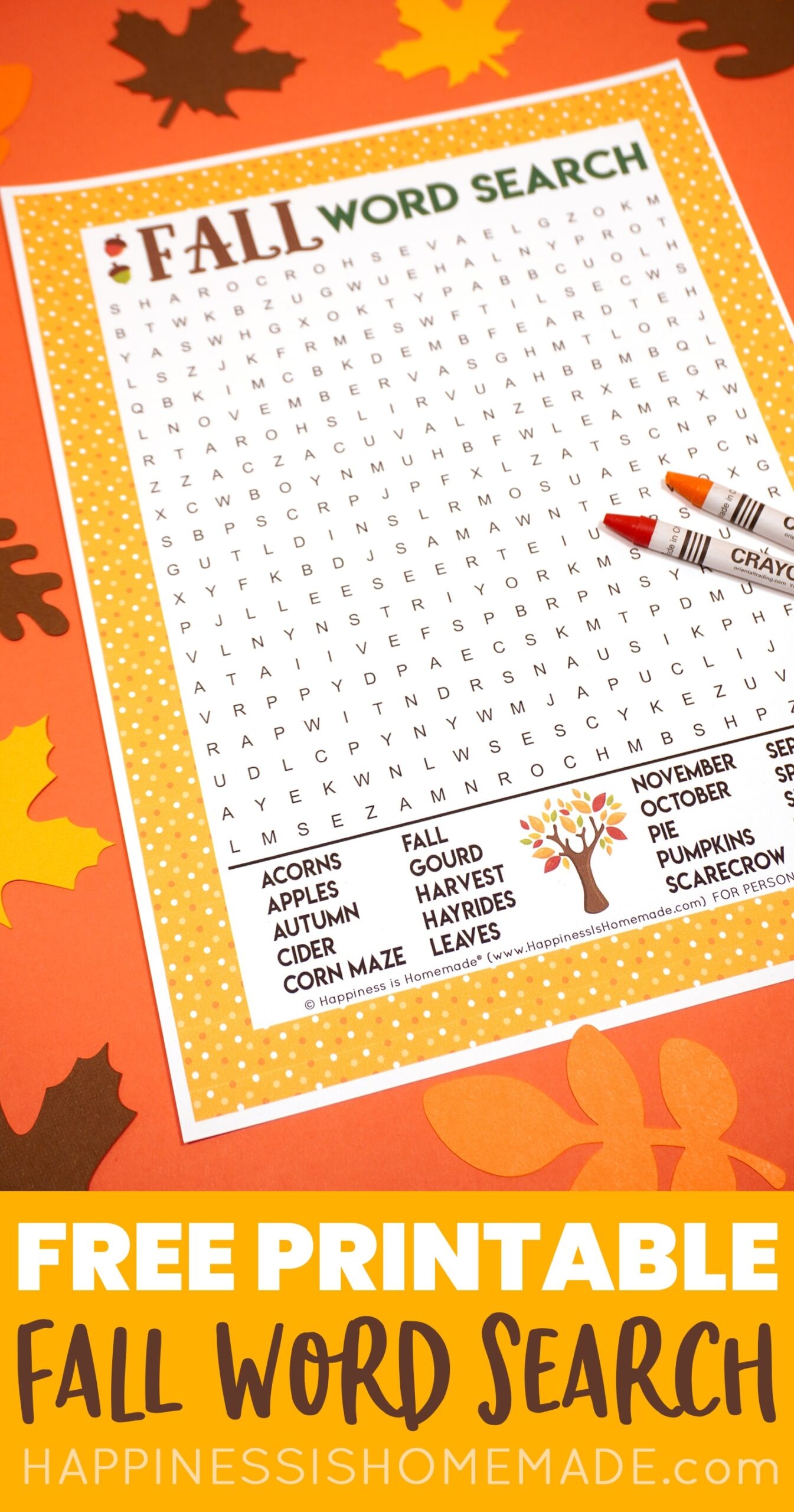 Free Printable Fall Word Search Adults