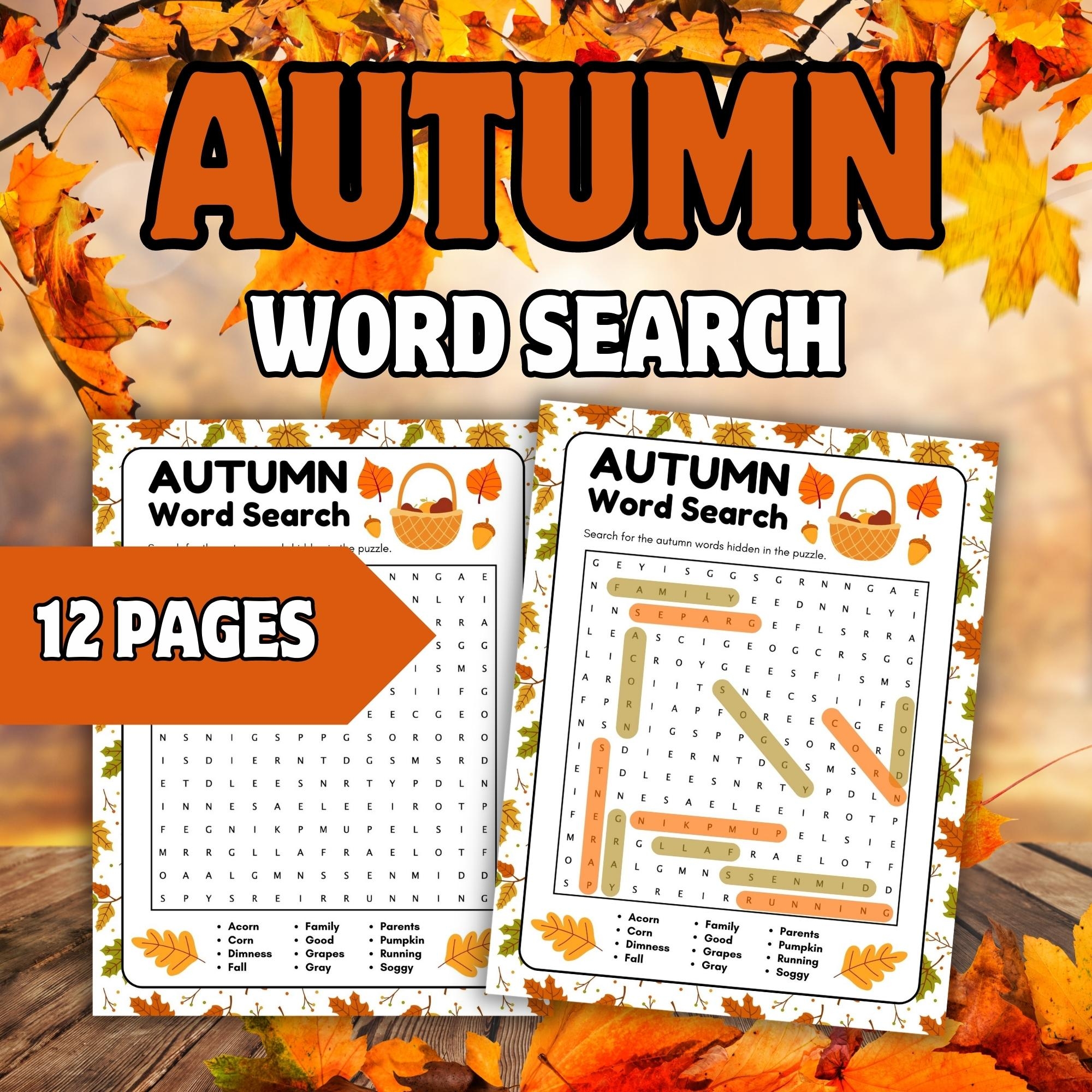 Fall Word Search Puzzle Autumn Vocabulary Activity Worksheets Made By Teachers Fall Word Search Puzzle Autumn Vocabulary Activity Worksheets Made By Teachers