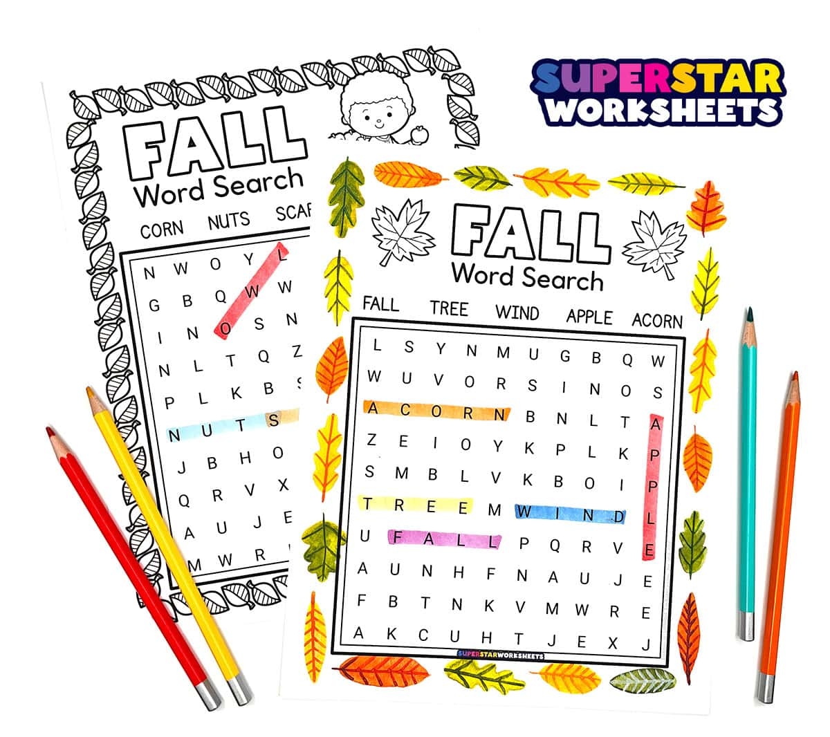 Fall Word Search Free Printable Pdf