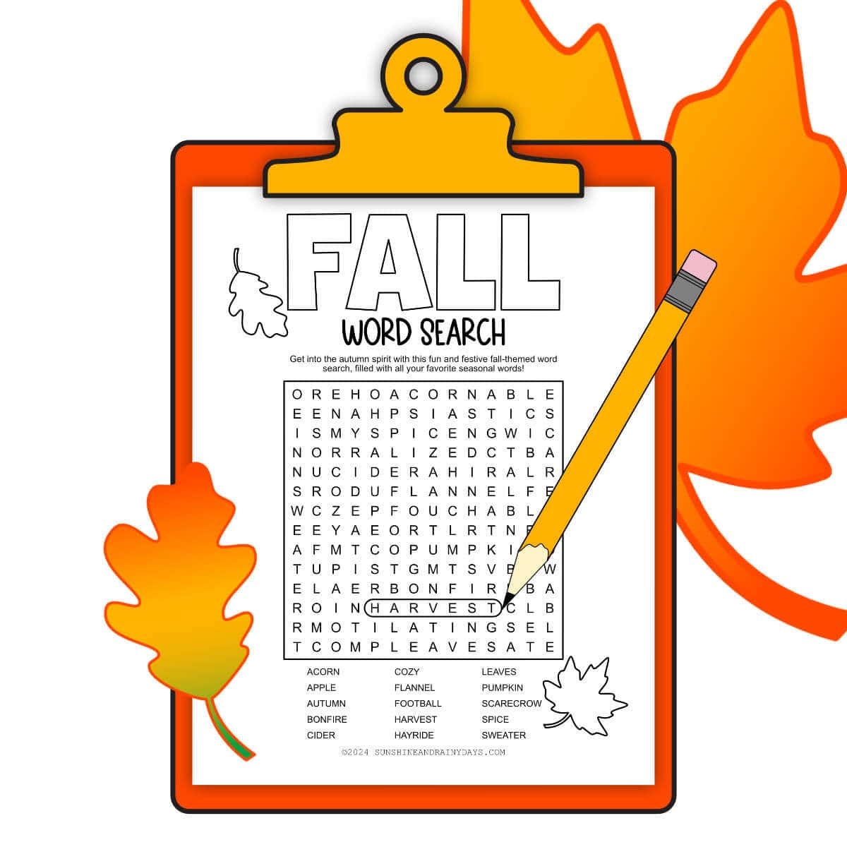 Free Printable Autumn Word Search Puzzles Free Printable Autumn Word Search Puzzles
