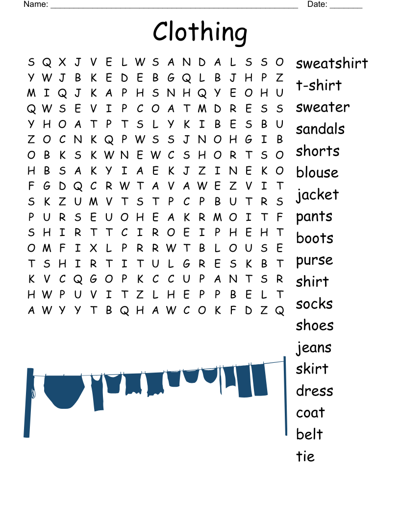 Fall Printable Word Search