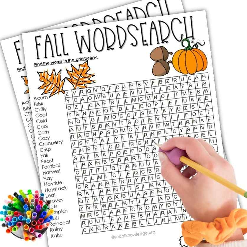 Printable Fall Word Search