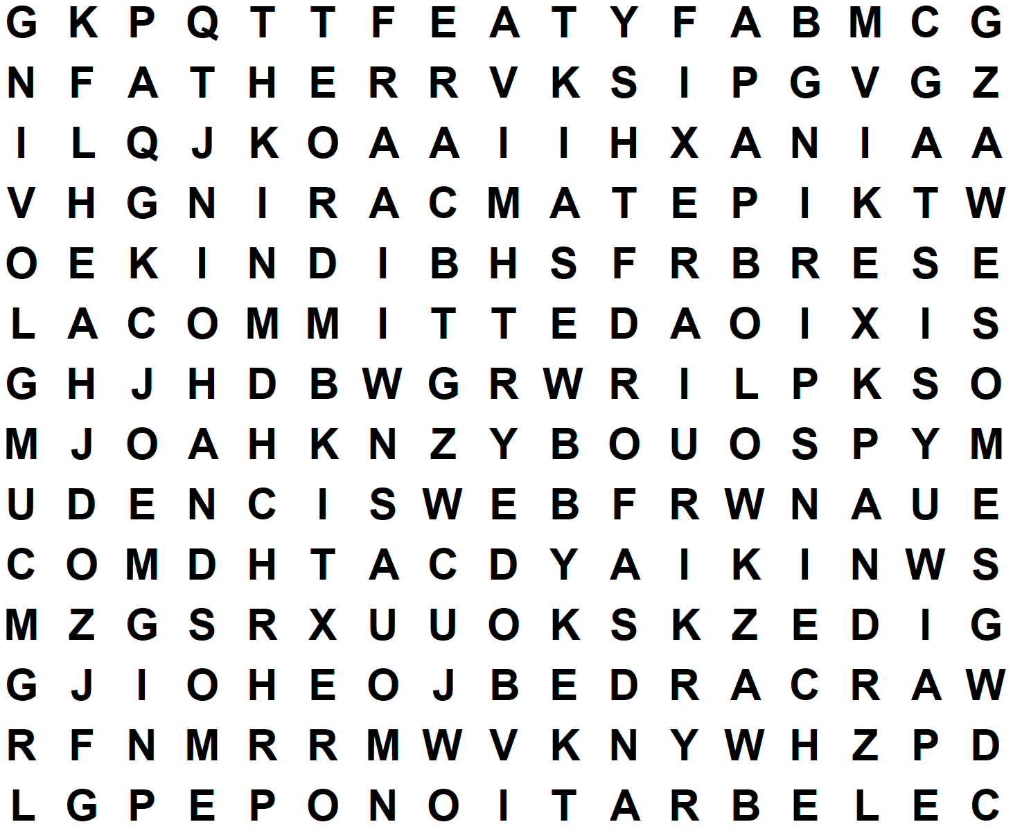 Father s Day Large Print Word Search Puzzle