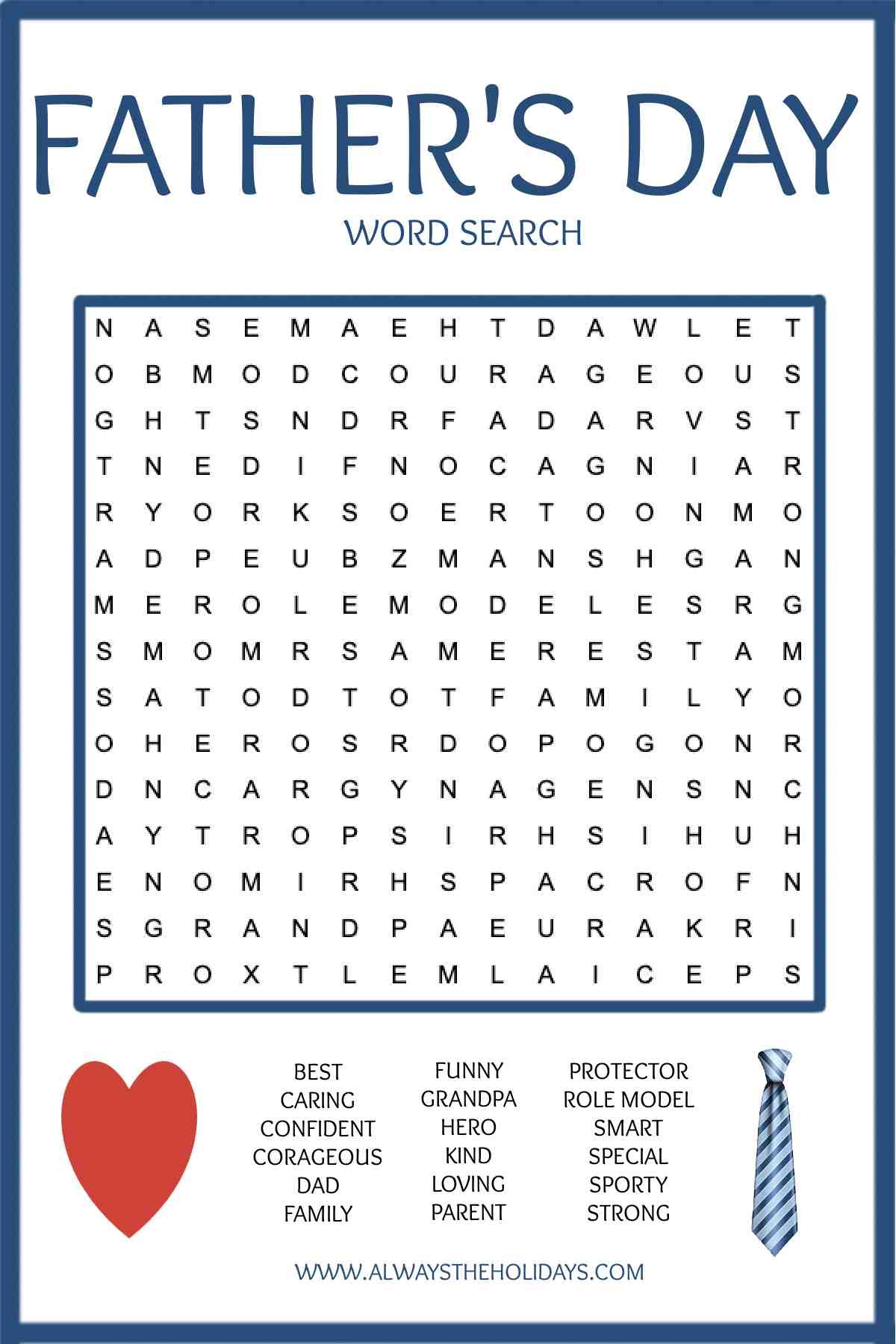 Printable Easy Word Searches