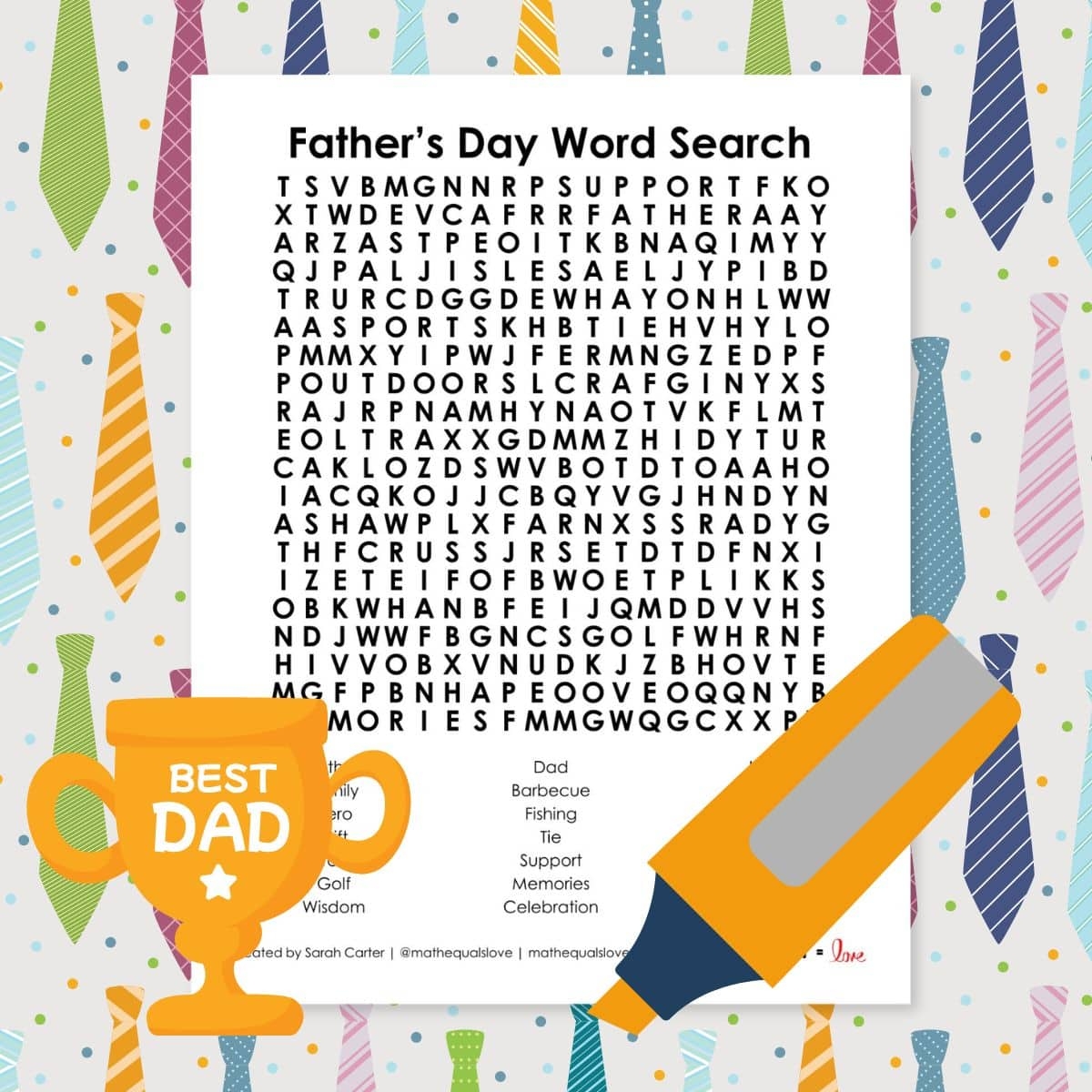 Father s Day Word Search Puzzle Free PDF 