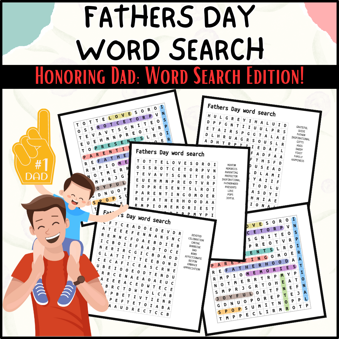 Fathers Day Word Search Printable Puzzle For Dad s Day Celebrate Dad Made By Teachers