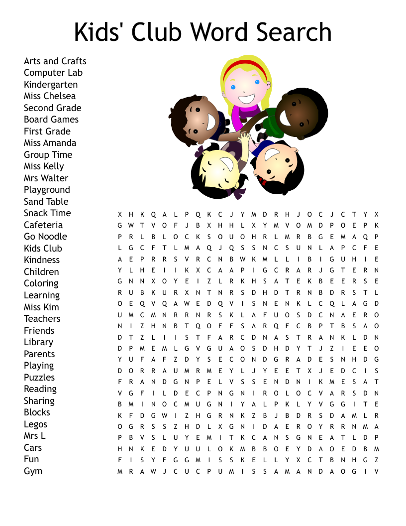 First Grade Word Search Printable