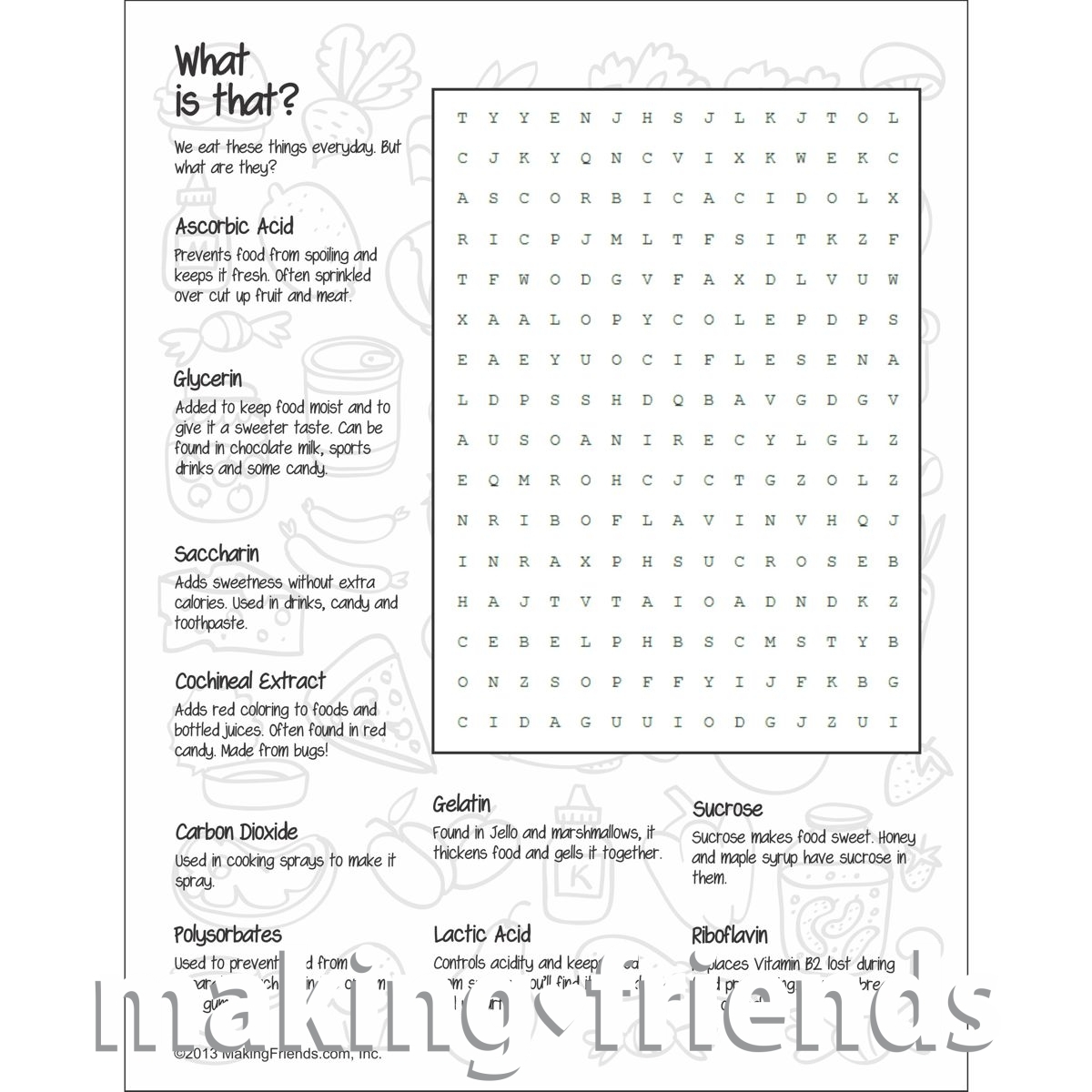 Word Search On Food Word Search On Food