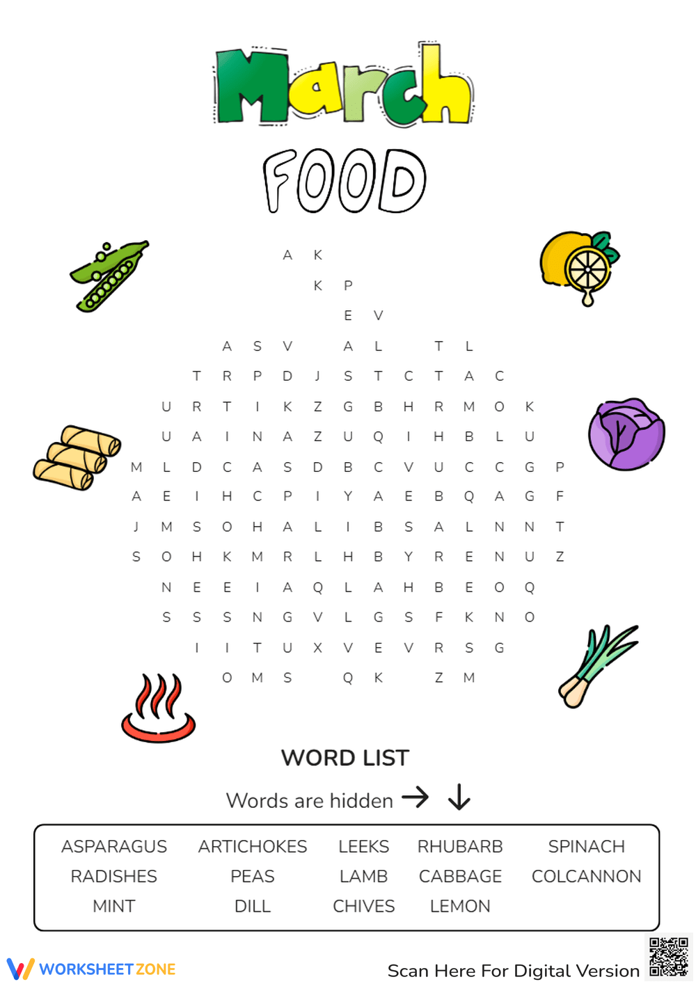 Food Word Search