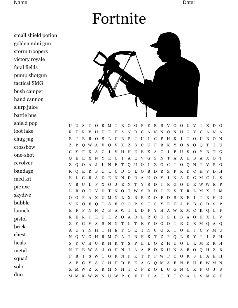 Fortnite Word Search WordMint Fortnite Word Search WordMint
