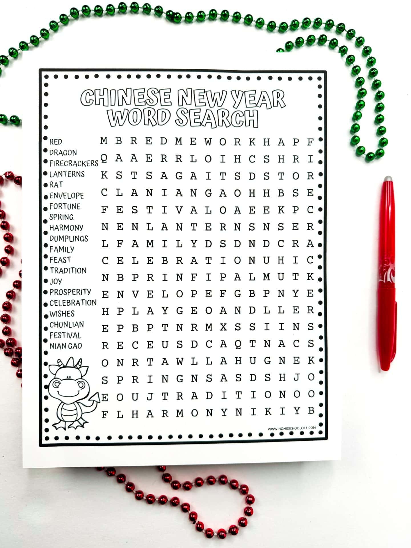 New Years Word Search Free Printable