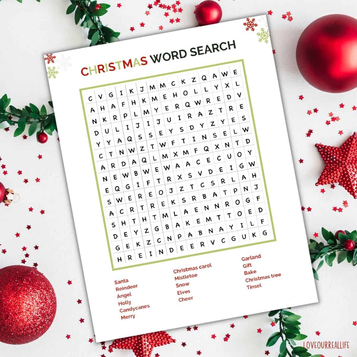 Free Printable Christmas Word Searches Pdf