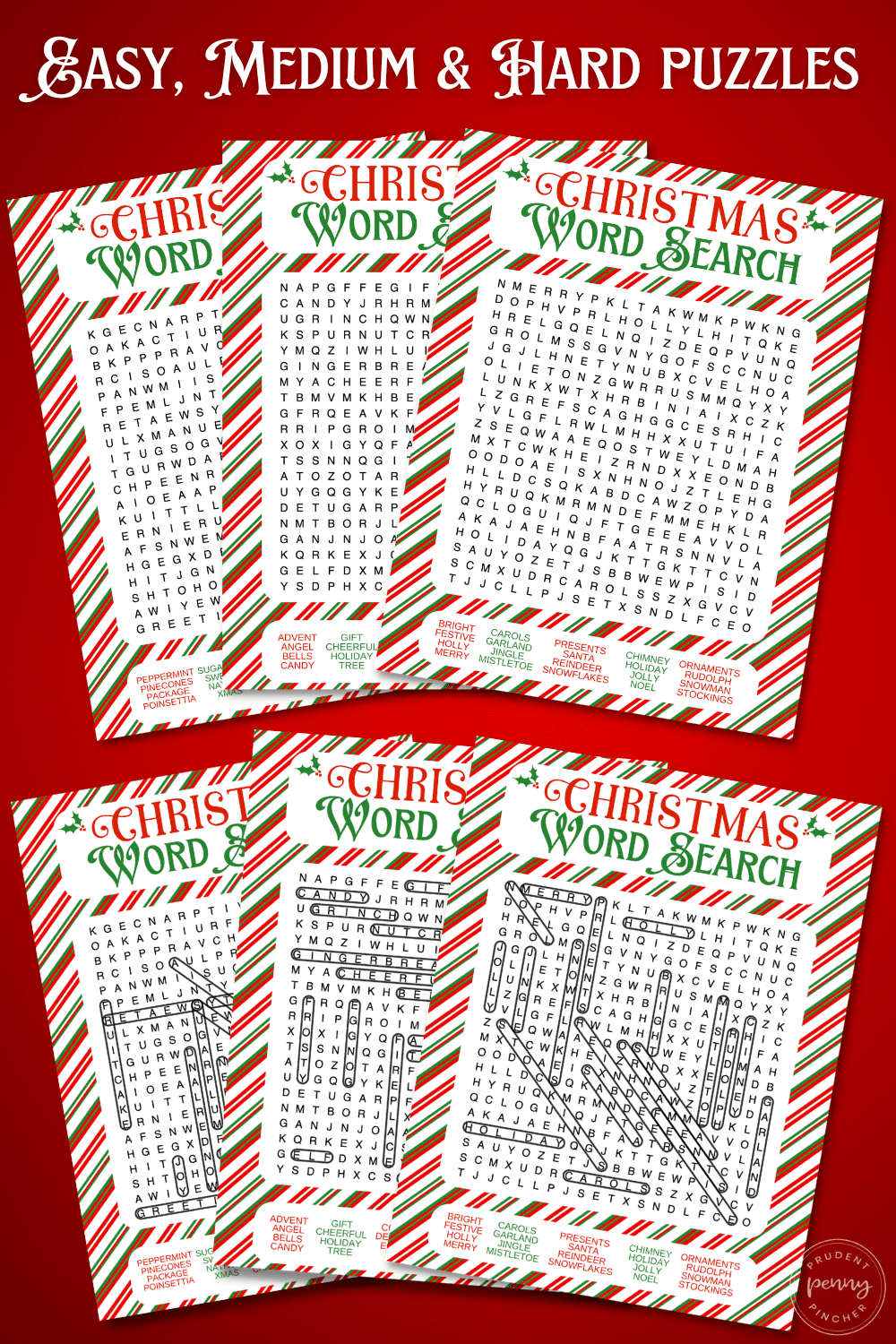 Word Search Hard Christmas