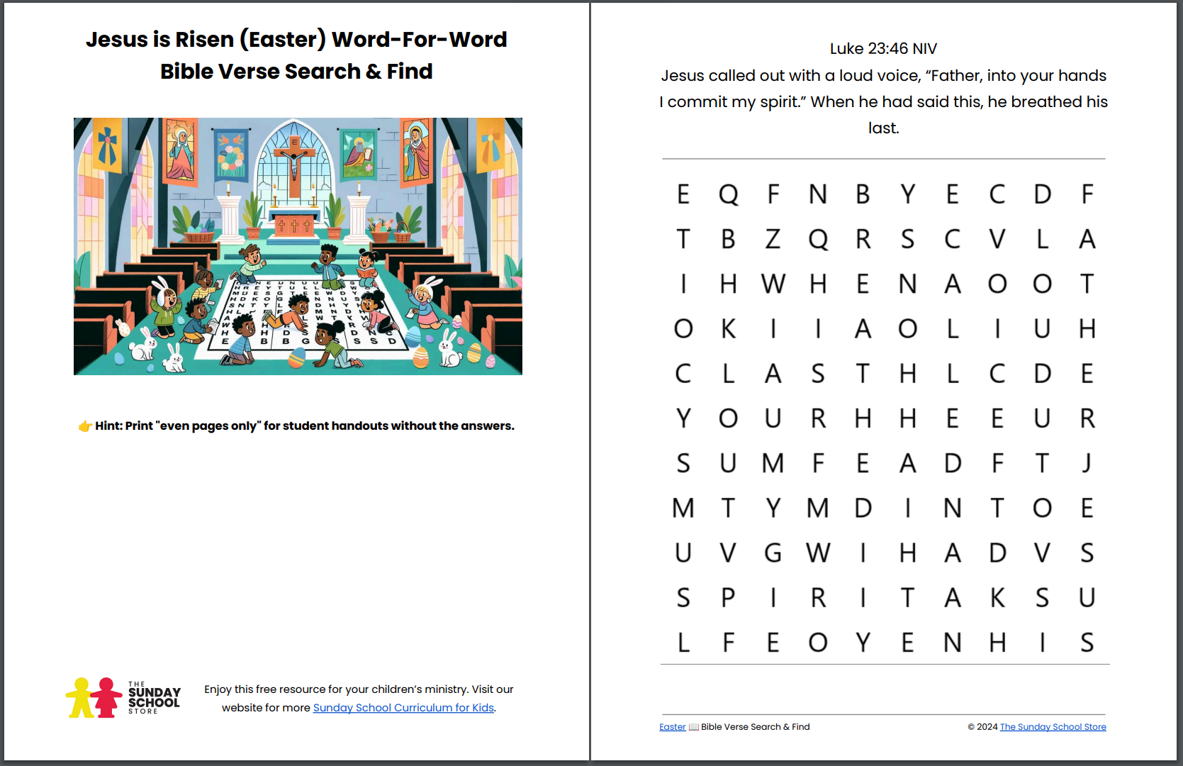 Christian Word Search Printable Pdf