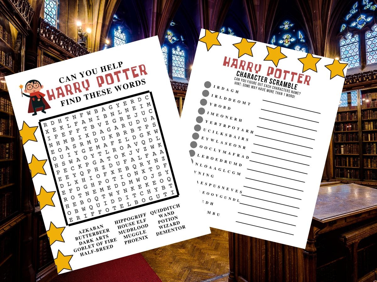 Harry Potter Word Search For Kids