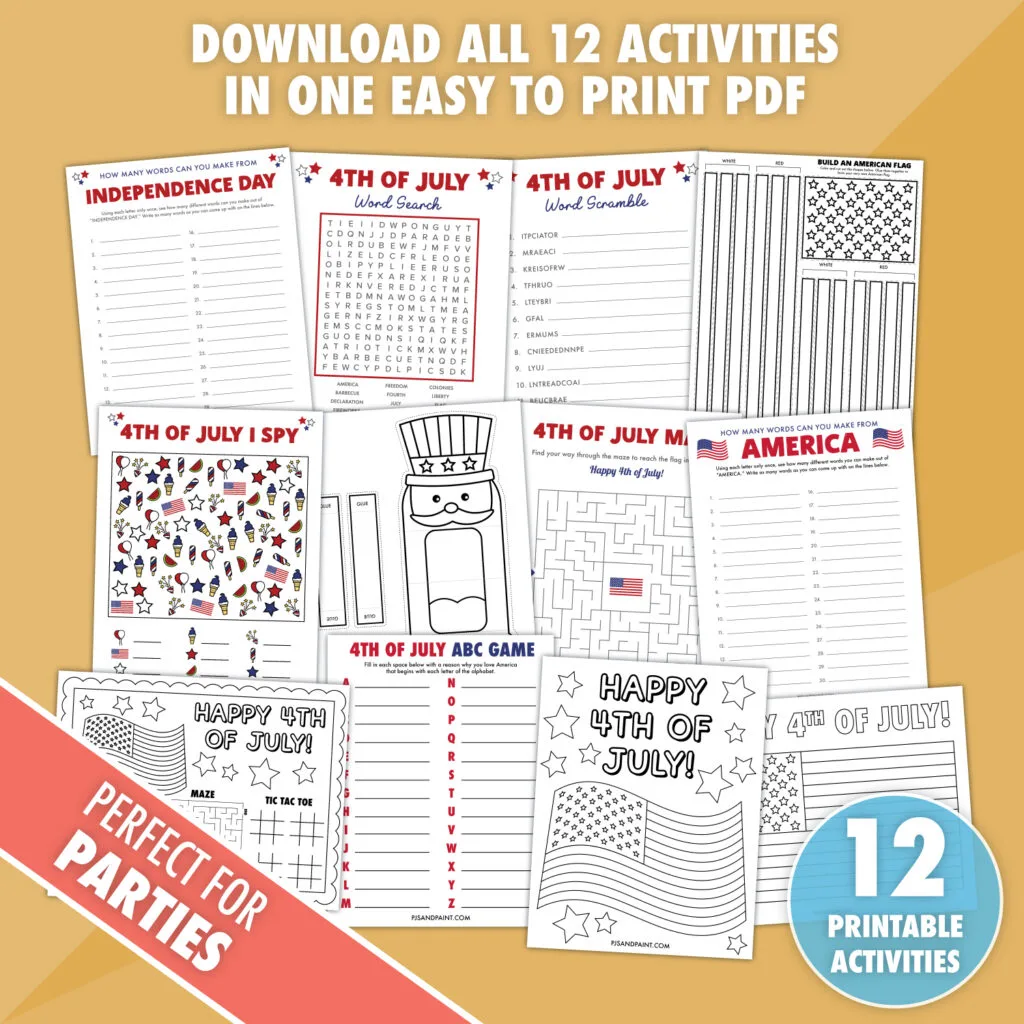 Word Search 4th Of July Pdf