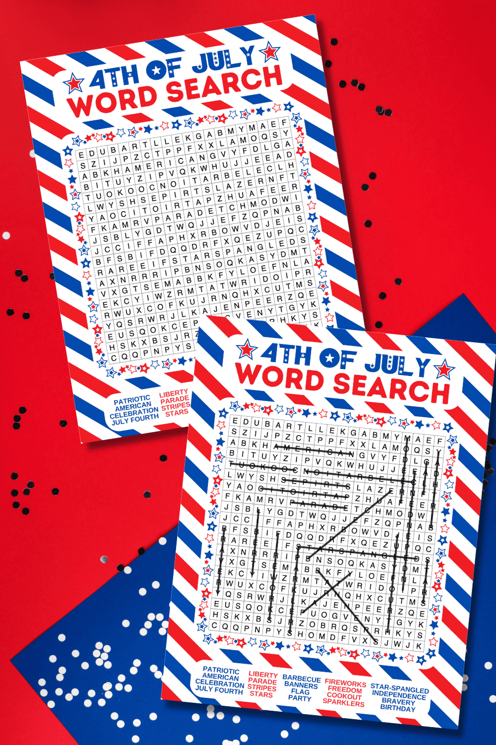 Free Printable 4th Of July Word Search Prudent Penny Pincher