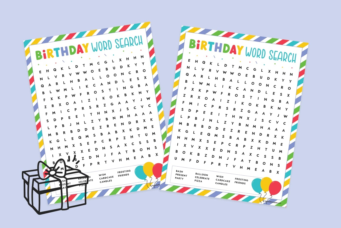 Free Printable Birthday Word Search For Kids Favorite Printables