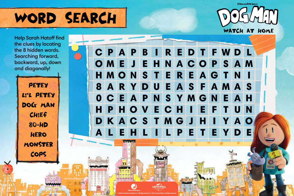 Free Dog Word Search