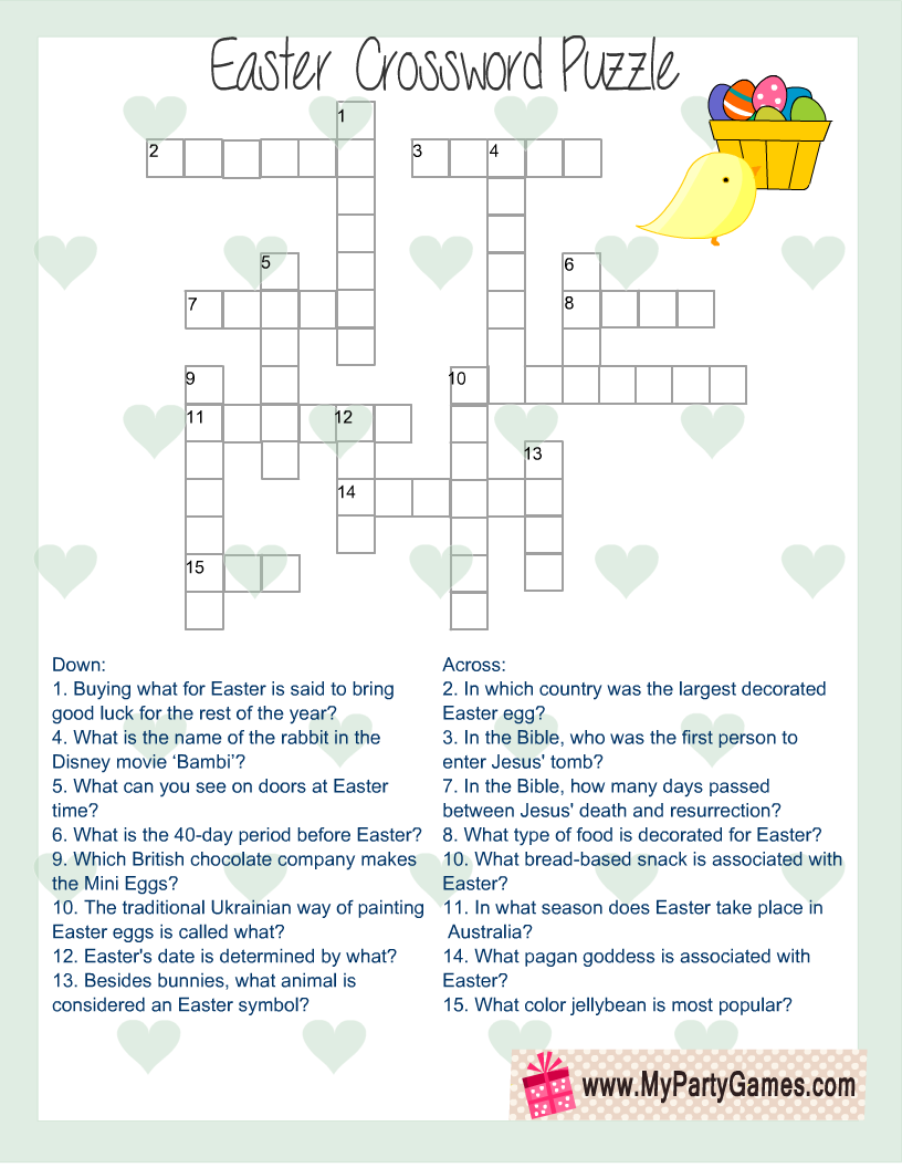 Printable Word Search Puzzles Easter