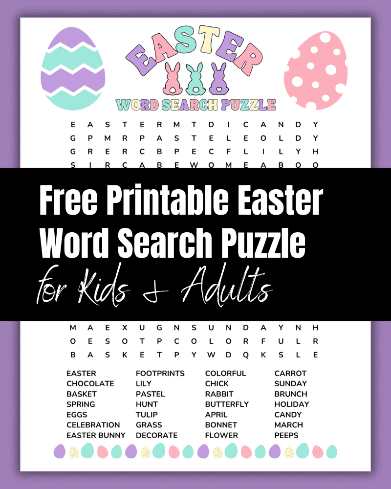 Easter Word Search Puzzles Printable