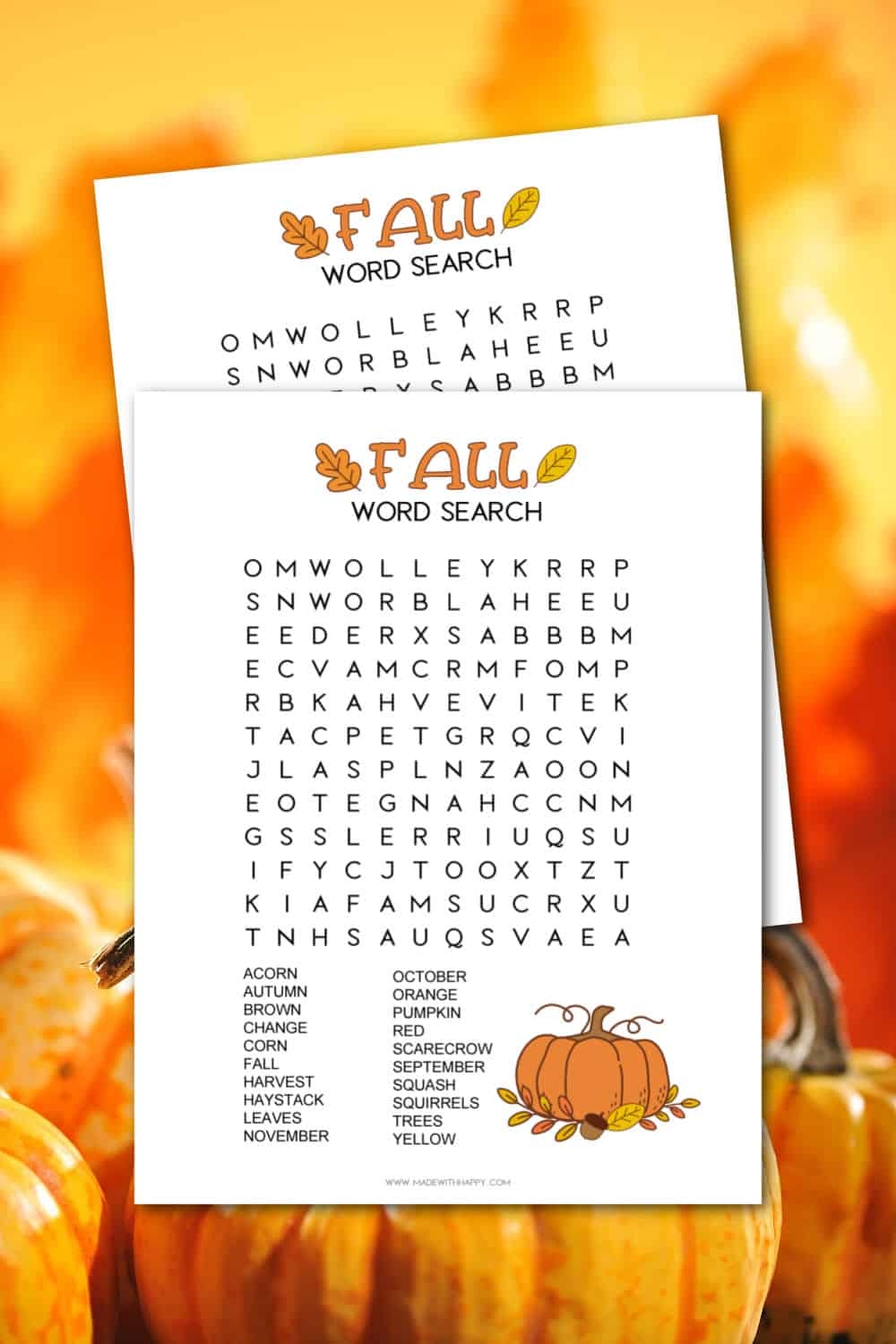free printable fall puzzles for kids made with happy