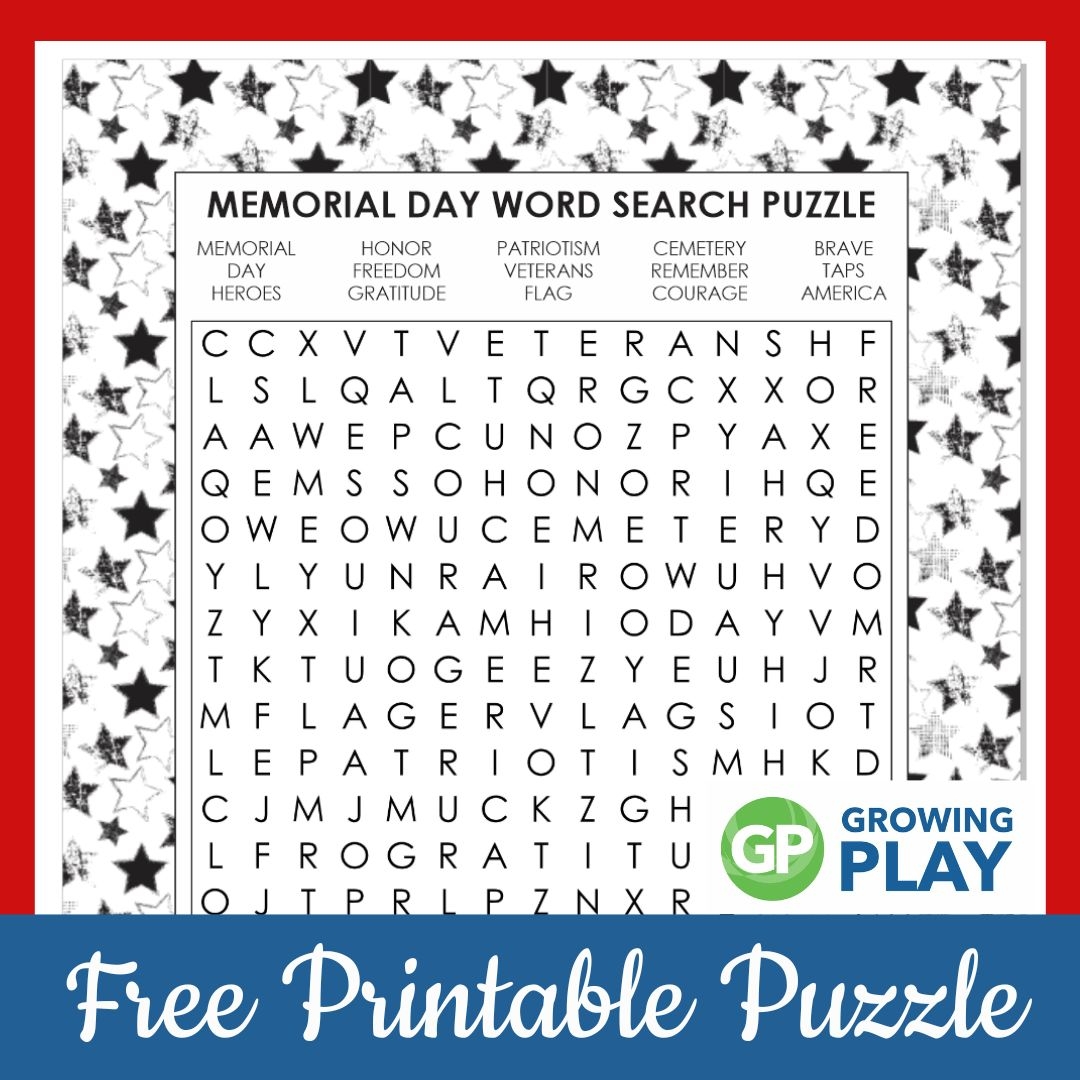 Free Veterans Day Word Search Printables
